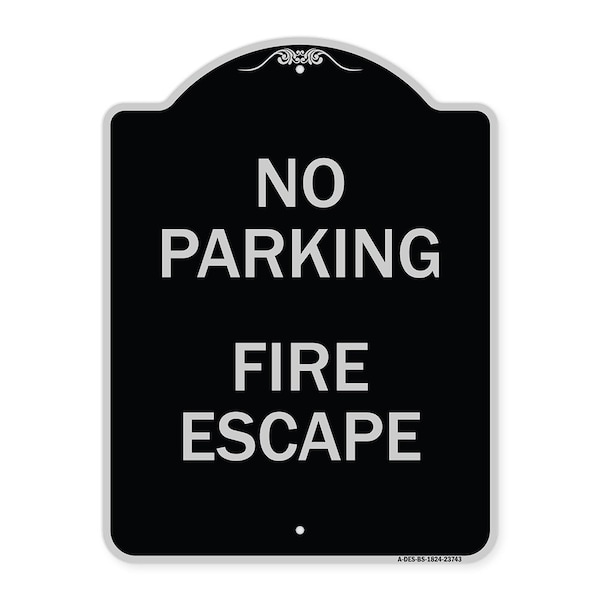 Signmission No Parking Fire Hydrant W/ Graphic Heavy-Gauge Aluminum Architectural Sign, 24" x 18", BS-1824-23742 A-DES-BS-1824-23742 - main